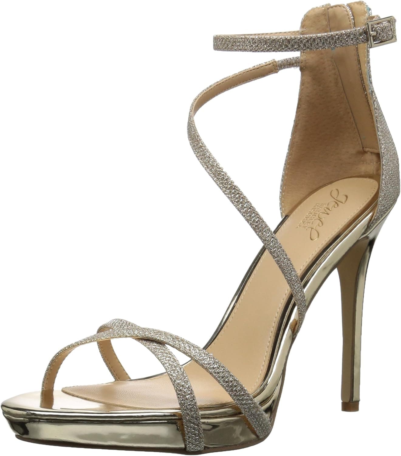 Jewel Badgley Mischka Galen Platform Glitter Evening Shoe