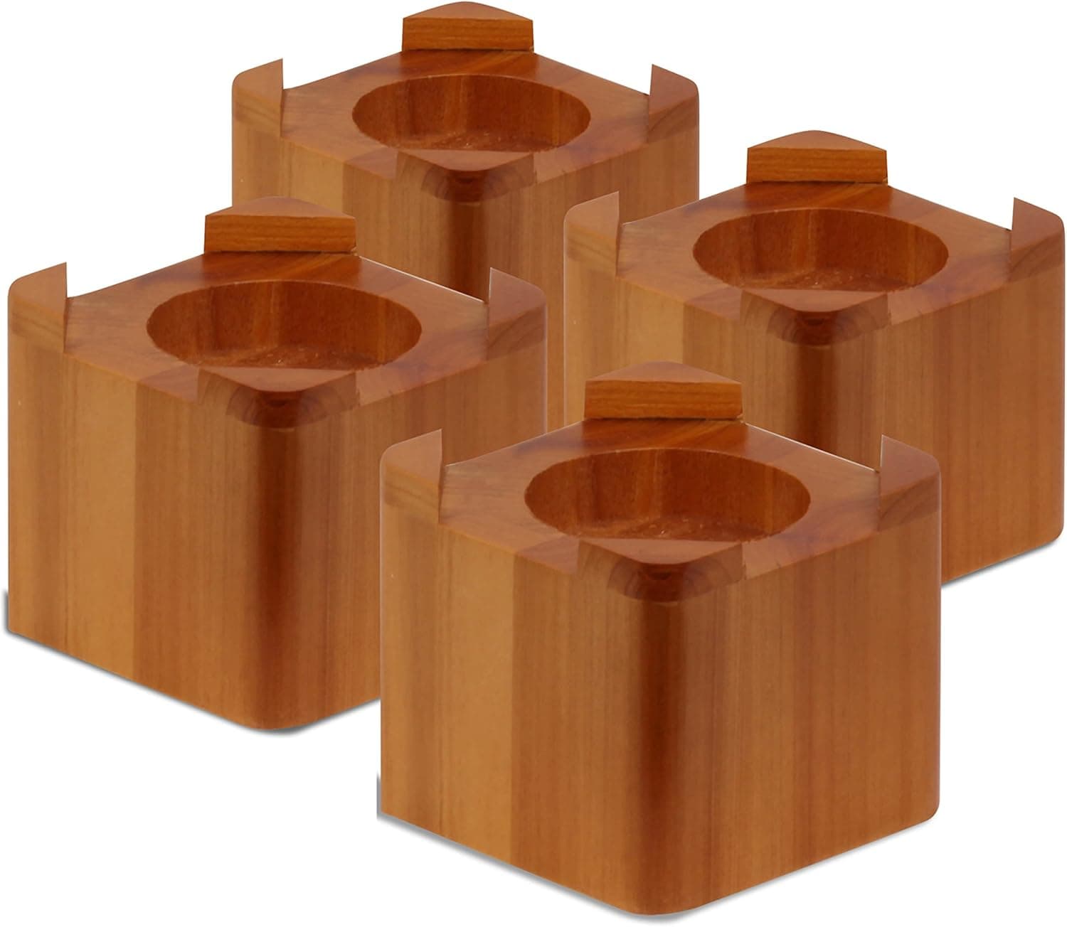 Honey-Can-Do STO-01150 Wood Bed Lifts-Light Finish, 4-Pack, Maple, 4 Count