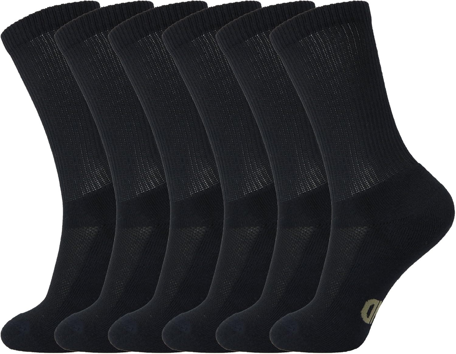 +MD 6 Pairs Bamboo Socks for Men and Women, Soft Casual Smell Control Cushioned Calf Crew Men Dress Socks