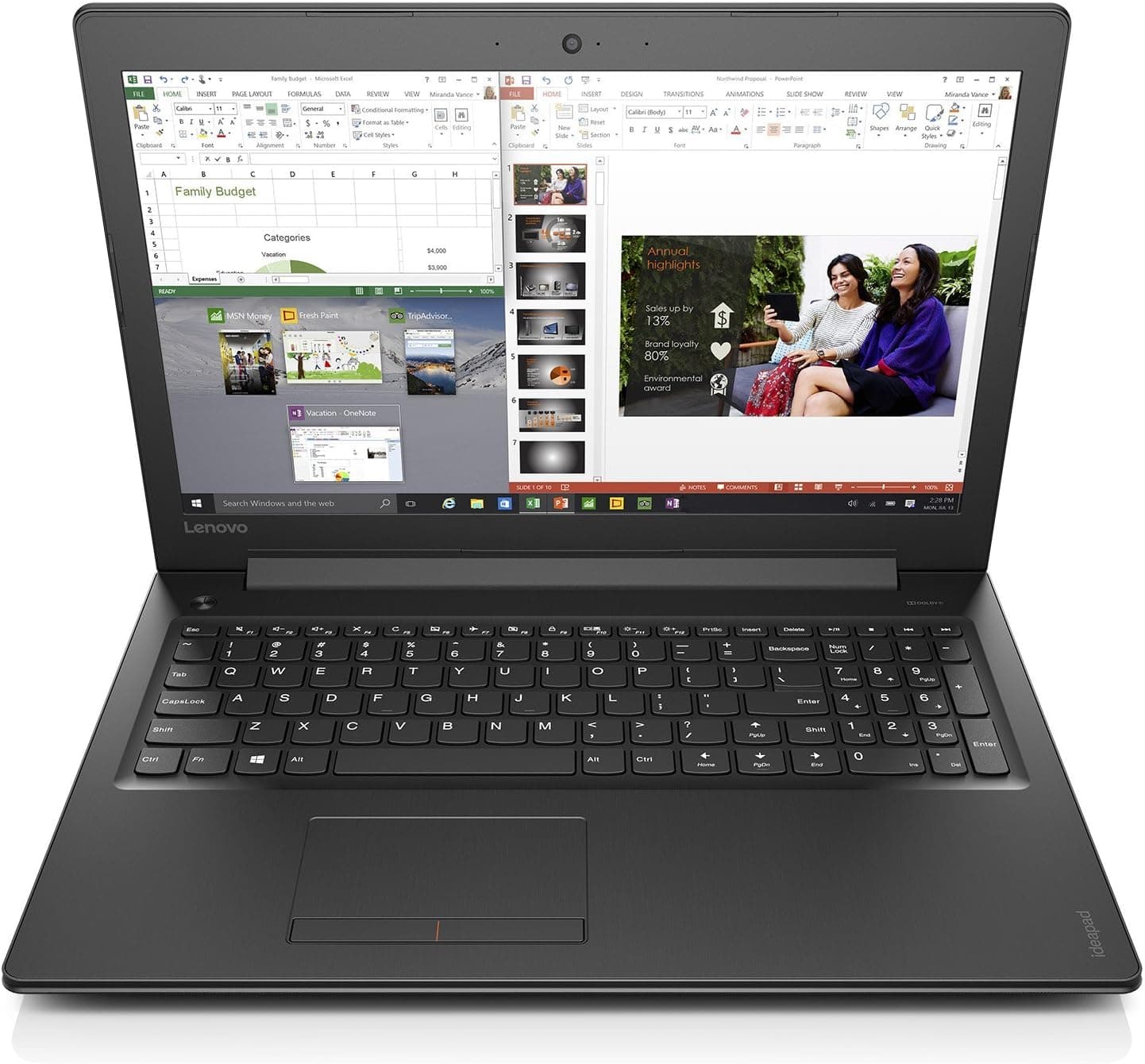 Lenovo Ideapad 310 - 15.6" HD Display Laptop with 3x Faster WiFi (Intel Core i5, 8 GB RAM, 1TB HDD, Windows 10) 80SN0004US