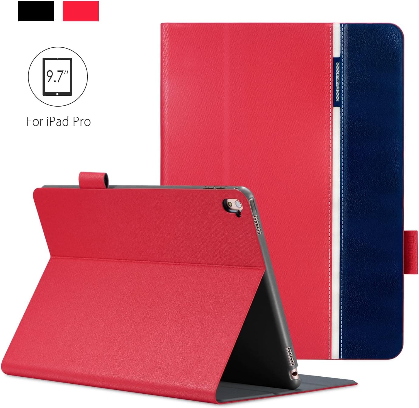 AUAUA iPad Pro 9.7 Case, PU Leather Case for iPad Pro 9.7 with Smart Cover Auto Sleep/Wake +Screen Protector For Apple iPad Pro 9.7 inch Apple Tablet