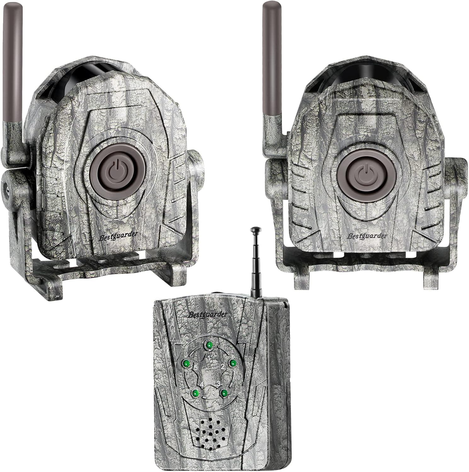 Wireless Alarm System Kits,Bestguarder Outdoor Weather Resistant 2 Motion Sensor Detector Alarm &1 Receiver,300M Range Hunting Trail Wild Trap Animal IR System