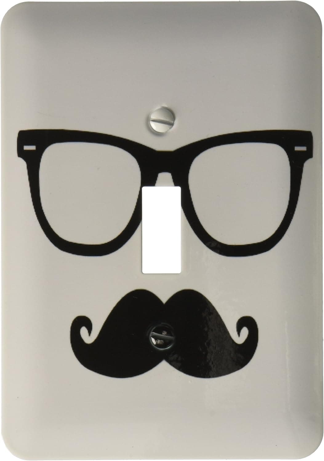 3dRose lsp_181830_1 Hipster Glasses and Mustache Light Switch Cover