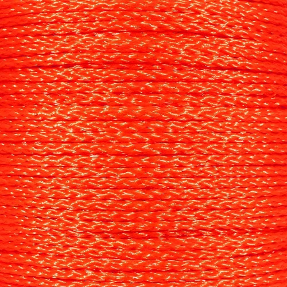 Hollow Braid Polypropylene Rope (1/4 Inch, 1000 Feet, Orange) - Barrier Rope - Trail Marking, Crowd Control, Golf Courses