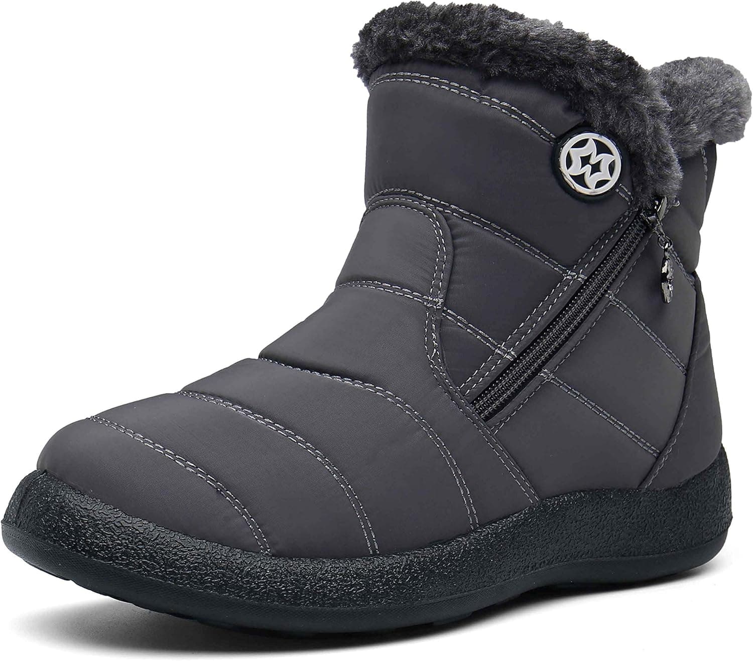 Hsyooes Womens Warm Fur Lined Winter Snow Boots Waterproof Ankle Boots Outdoor Booties Comfortable Shoes for Women