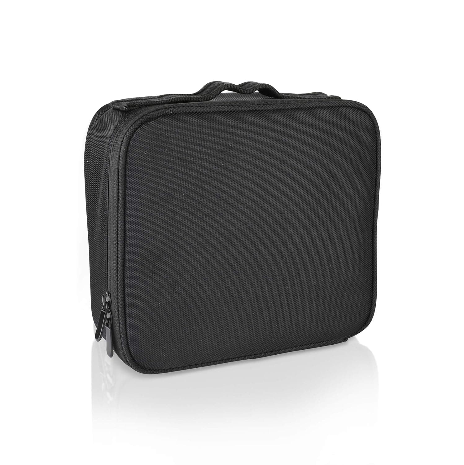 MCB Portable Professional Organizer Makeup Bag 10", Makeup Artist Train Case, Makeup and Cosmetic Traveling Kit, Waterproof, Black (Small)