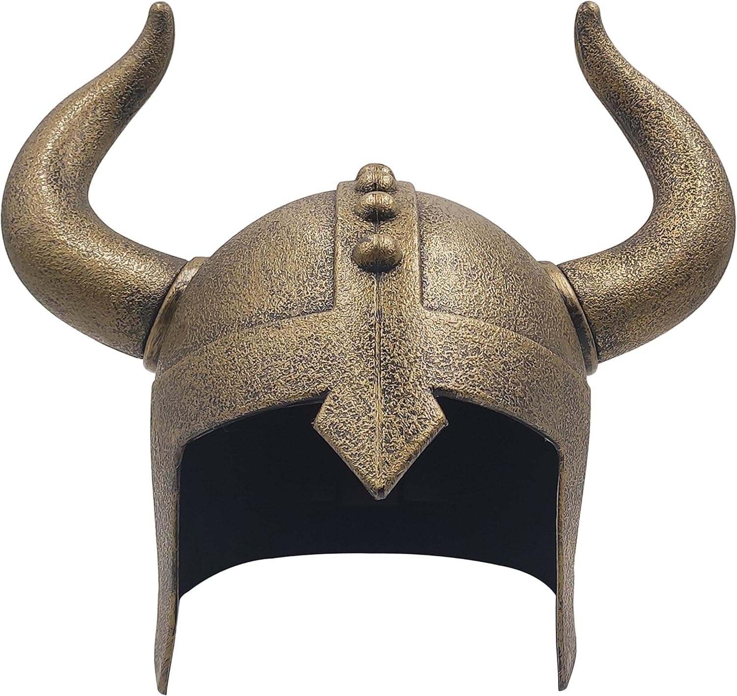 LOOYAR Kids Middle Ages Medieval Viking Age Horned Viking Helmet Berserker Soldier Warrior Costume Hat Sallet Children Toy for Battle Play Halloween Cosplay Bronze