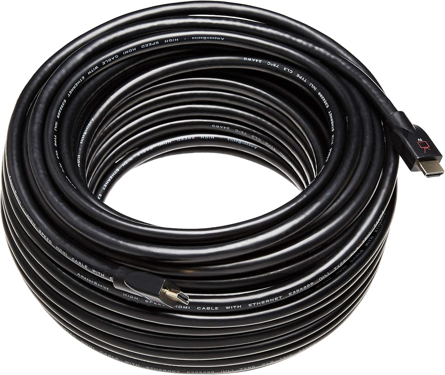 Amazon Basics CL3 Rated HDMI Cable with RedMere (10.2 Gbps, 4K/30Hz) - 100 Feet, Black
