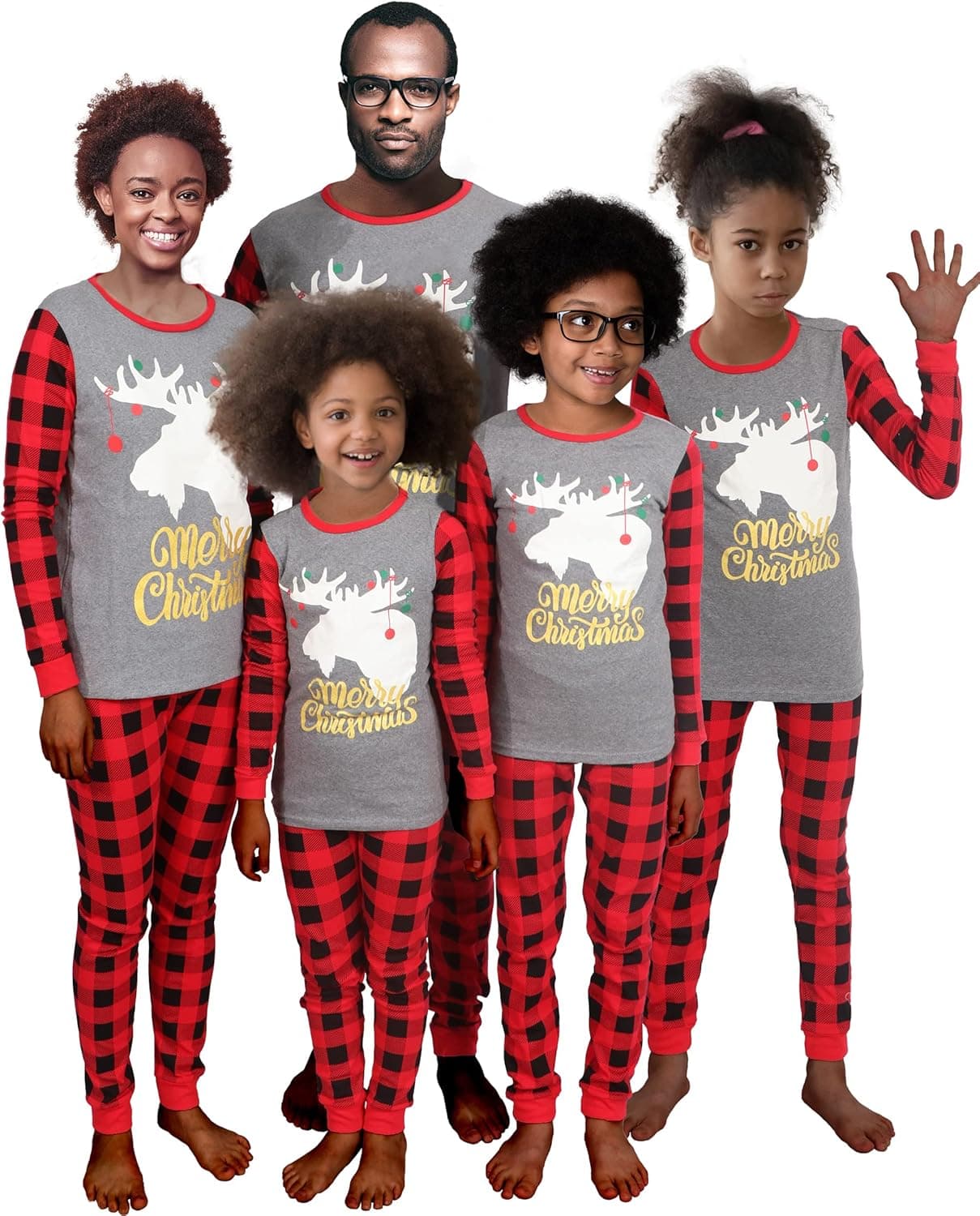 Family Feeling Matching Pajamas Set Full of Hearts Valentines Day Two Piece Cotton Family Jammies