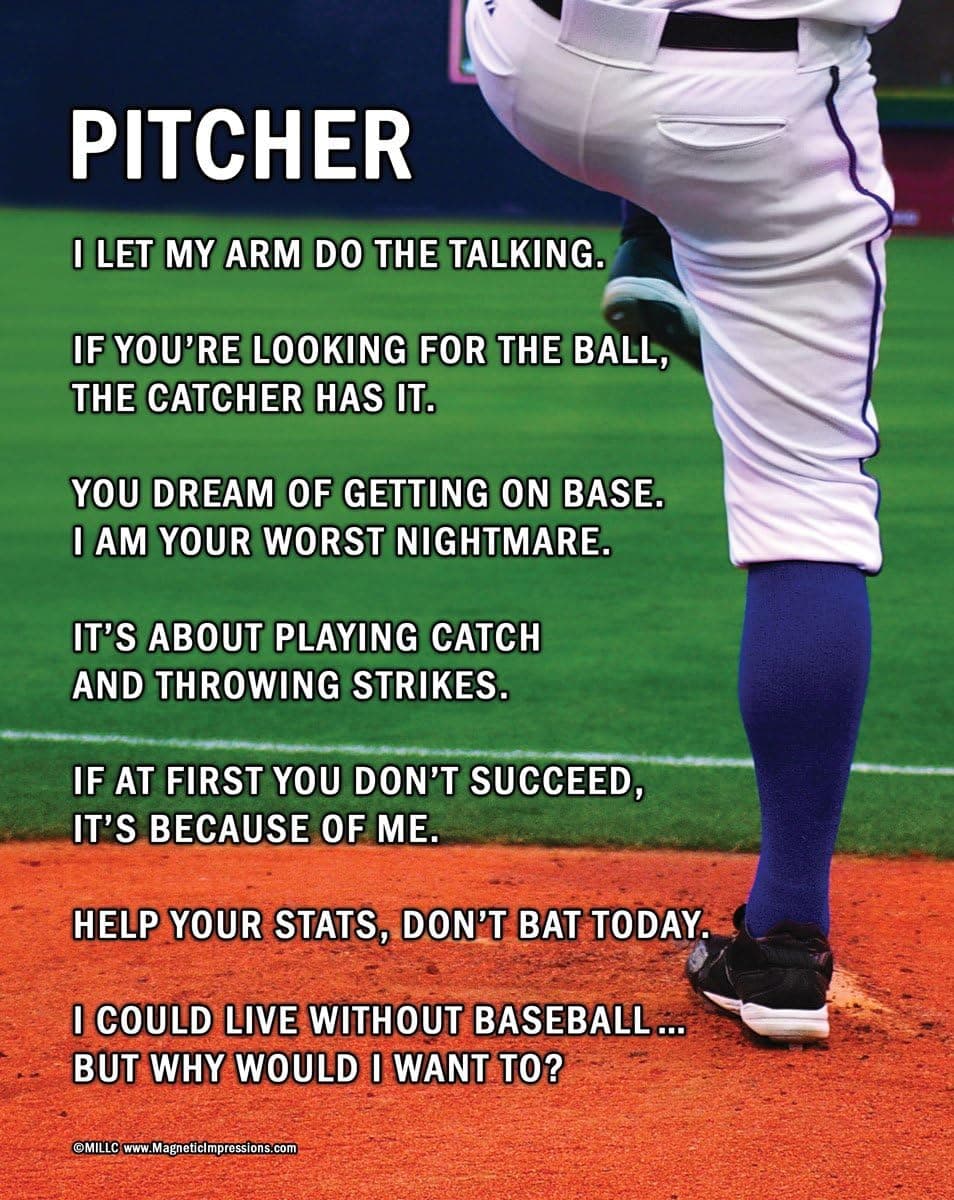 Unframed Baseball Pitcher 8” x 10” Sport Poster Print