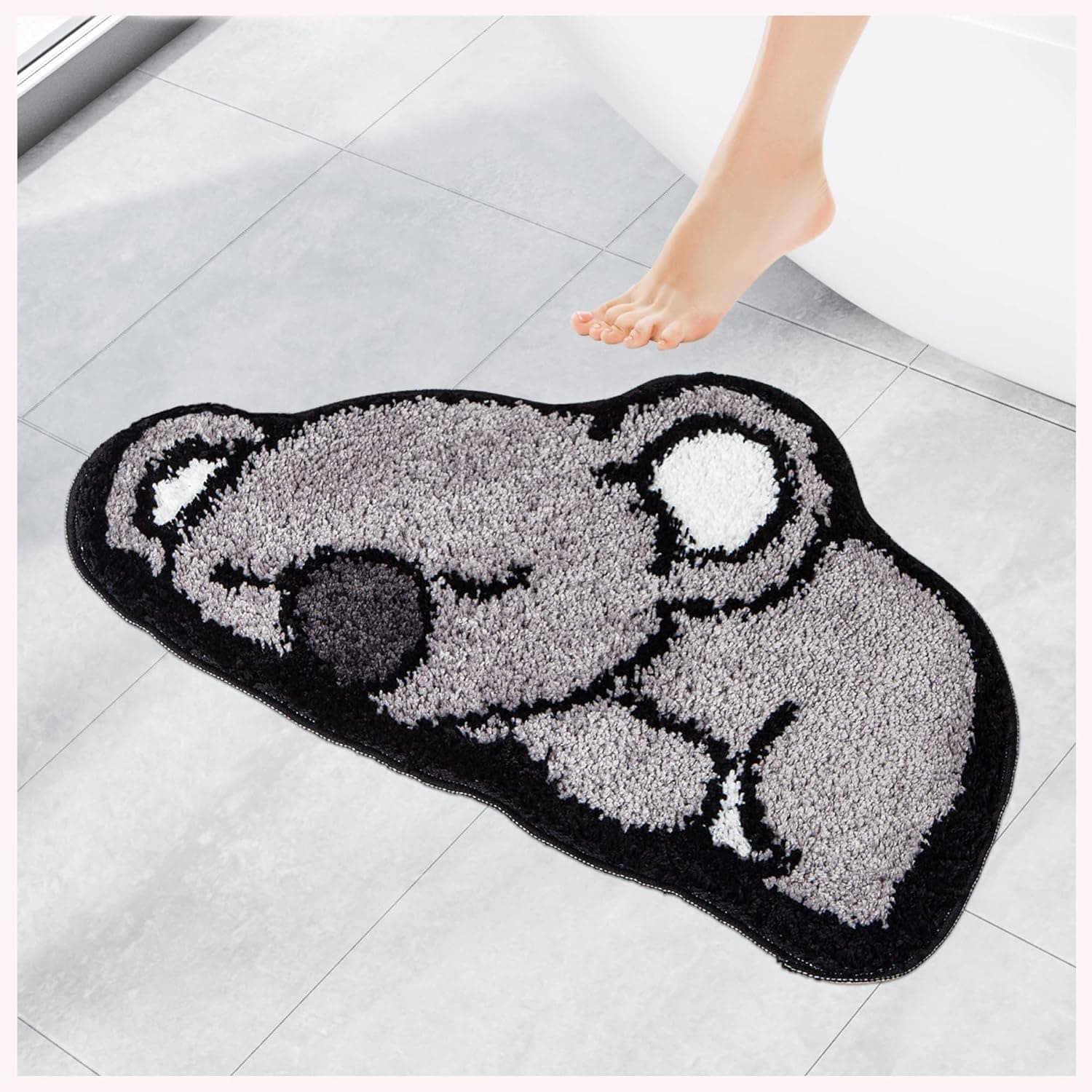 La’Norah Cute Bath Mat/Rug,Absorbent, Non-Slip,Machine Washable,Soft Mat for Bathroom,Shower,Tub,Bath Rug,Door Mat,Pet Mat (16 * 24, Koala)
