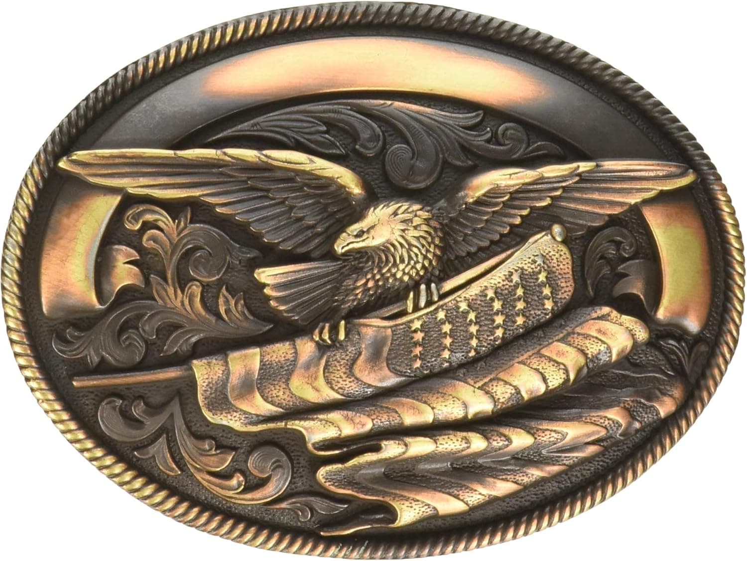 Nocona Men's Copper Eagle Flag Buckle