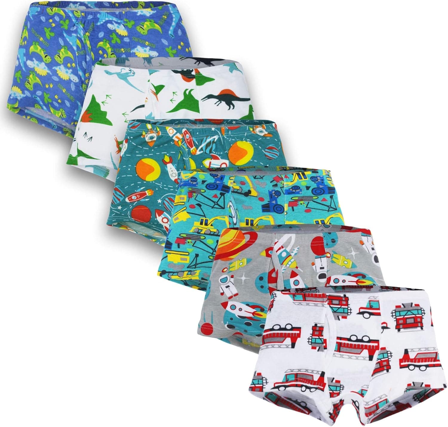 ZEBZOO Boys Underwear 100% Cotton Kids Toddler Baby Soft Hipster Briefs Boxer Briefs for 3-8 Years