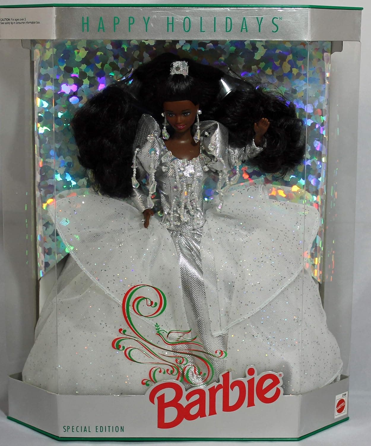Mattel Barbie 2396 1992 Happy Holidays African American Doll
