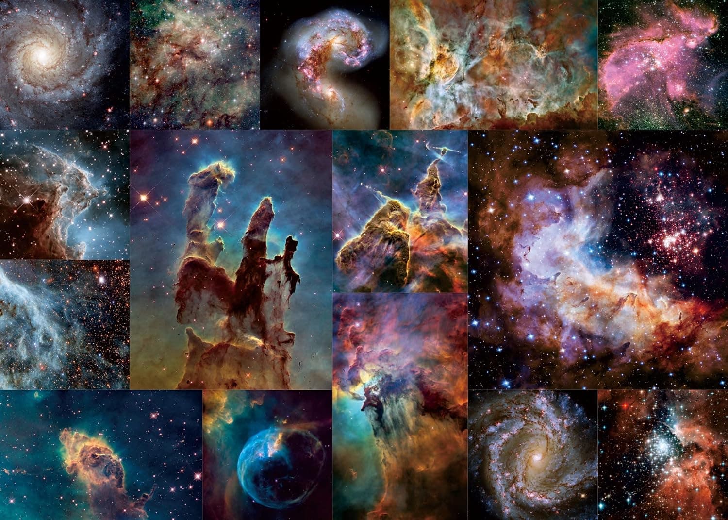 DIDIDIDO Space Puzzle 1000 Pieces, Puzzles Adults Space Theme Including 15 Image by Hubble, Galaxy Puzzle as Galaxy Decor, Hubble Picture Puzzle as Unique Galaxy Gifts