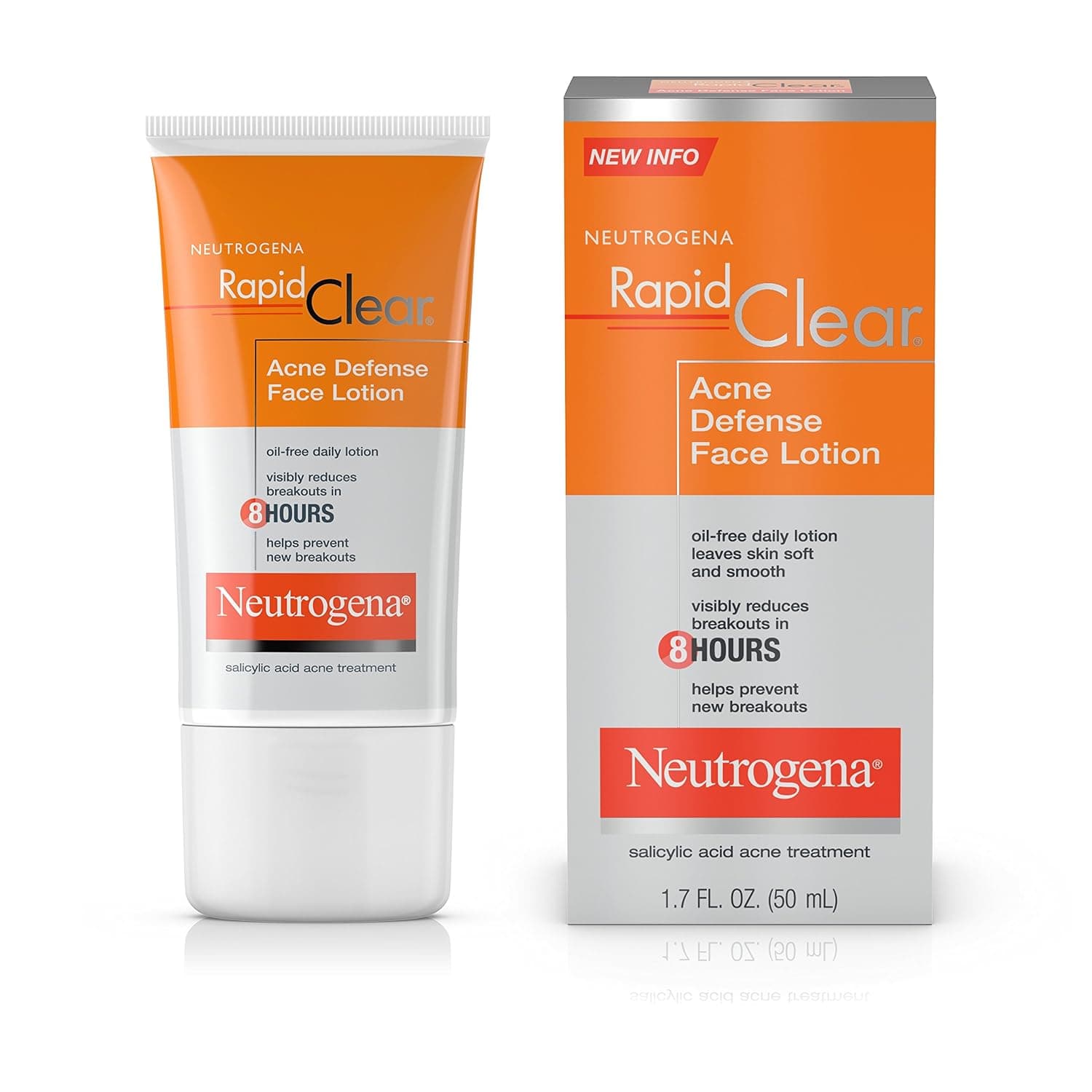 Neutrogena Rapid Clear Acne Defense Face Lotion with Salicylic Acid, 1.7 fl. oz