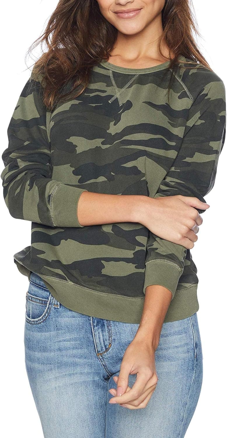Lucky Brand Women's Camo Pullover Sweatshirt