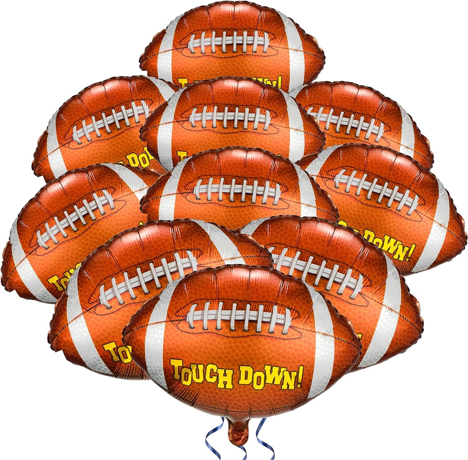 12 Pieces 18 Inch Ball Foil Balloons Party Supplies Ball Shape Party Balloons Aluminum Foil Balloons Sports Balloons for Birthday Theme Party Supplies Decoration (Rugby)