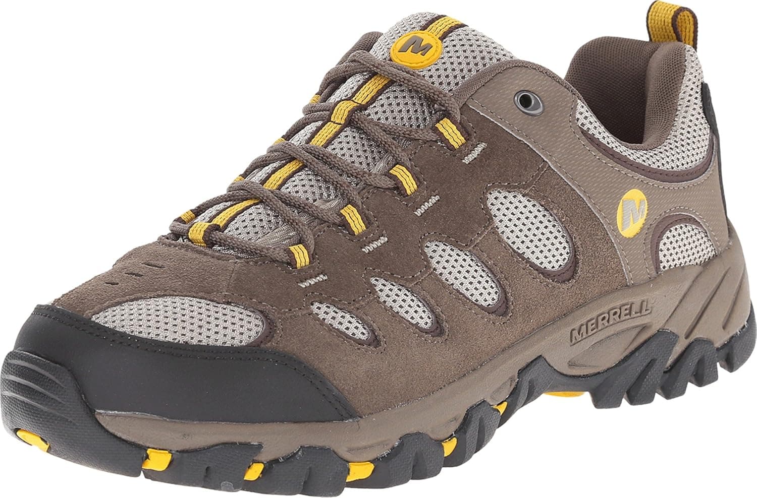 Merrell Mens Ridgepass Boulder/Old Gold Sneaker 9.5 M