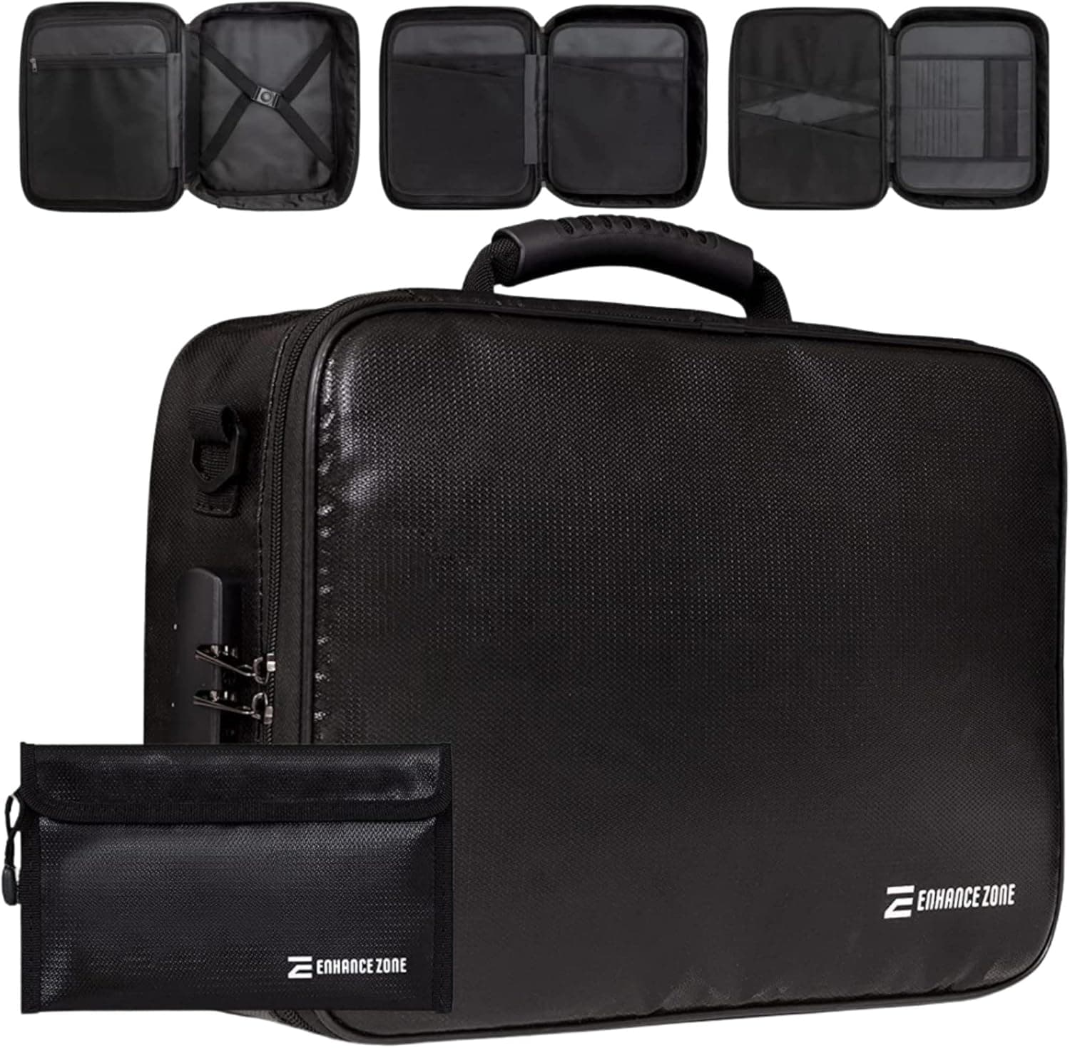 Fireproof Document Bag with Combination Lock - Waterproof Fire Proof File Organizer Travel Safe Bags for Important Files, Passport, Birth Certificate, Legal Documents