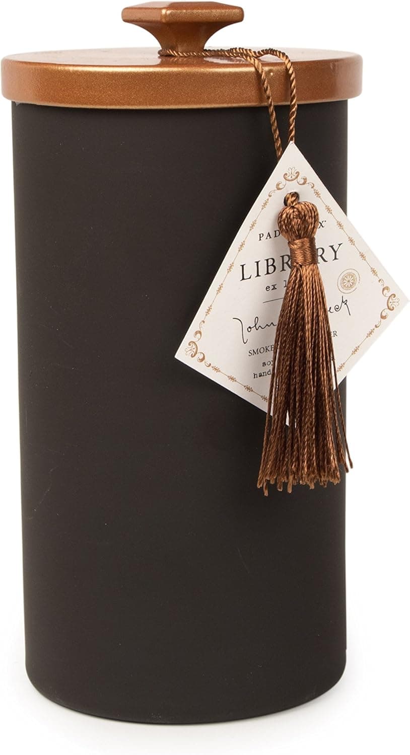 Paddywax Library Collection John Steinbeck Scented Soy Wax Candle, 16-Ounce, Smoked Birch & Amber