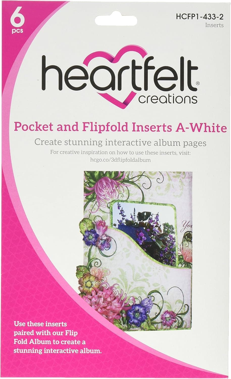 Heartfelt Creations A- White Flipfold Inserts