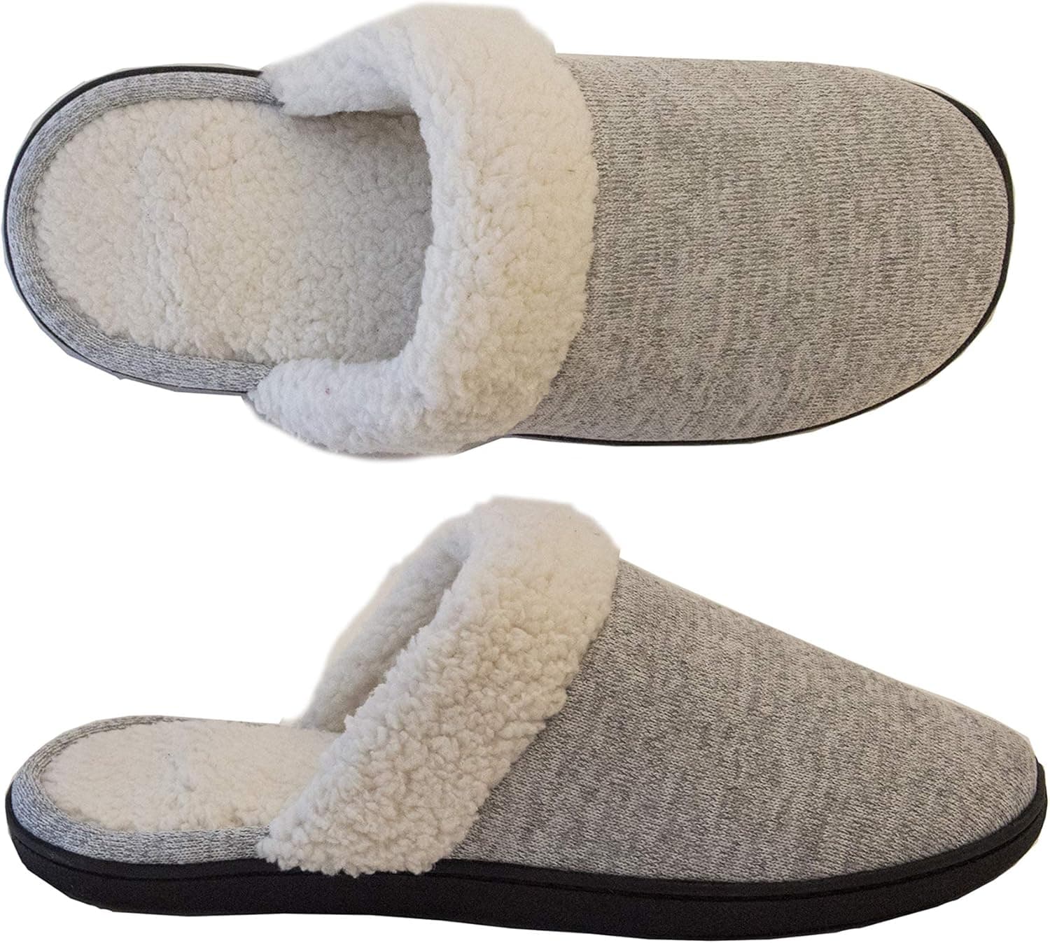Isotoner Women's Kiley Knit Hoodback Clog, Charcoal9.5-10