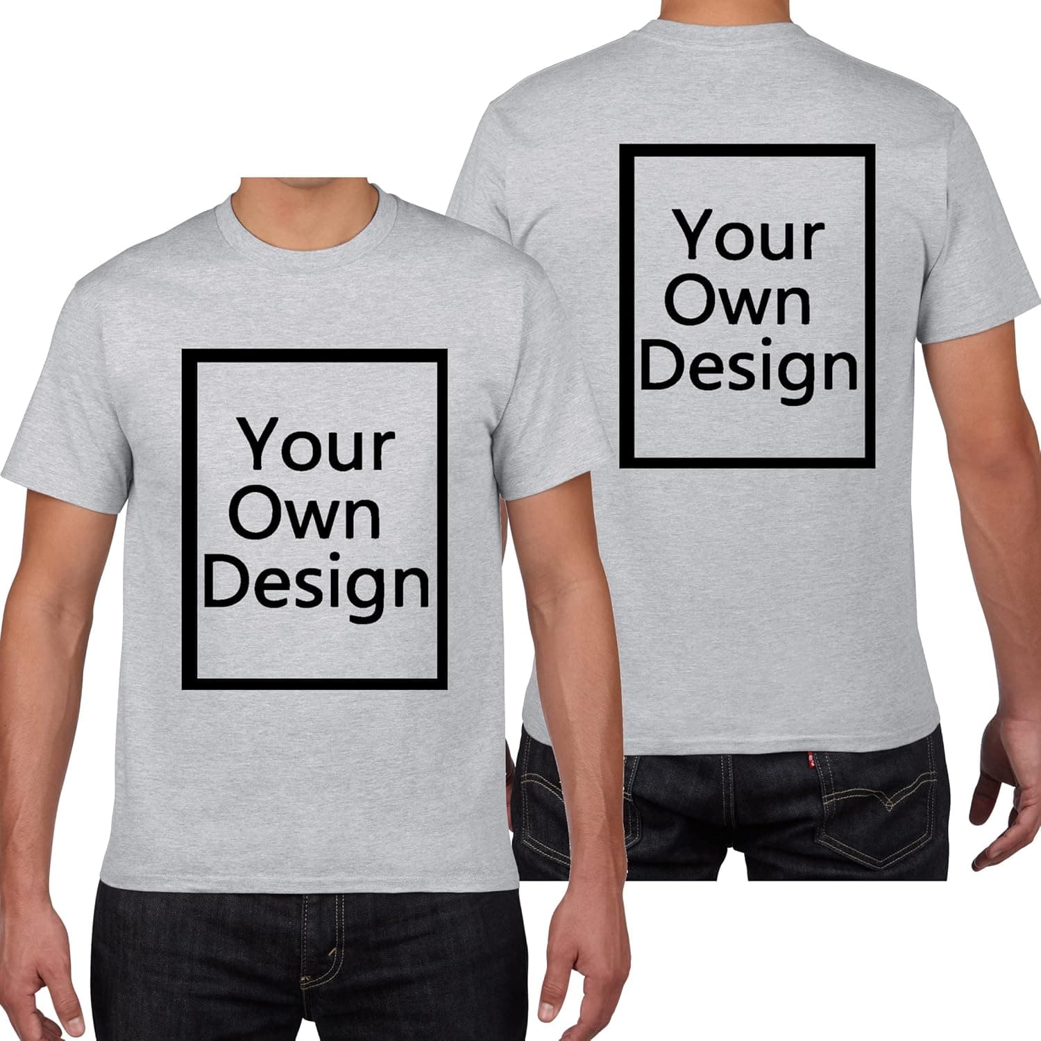 Custom T Shirts for Men/Women Design Your Own Shirt Add Text/Image/Logo Personalized Cotton Tee Printed Photo Front/Back