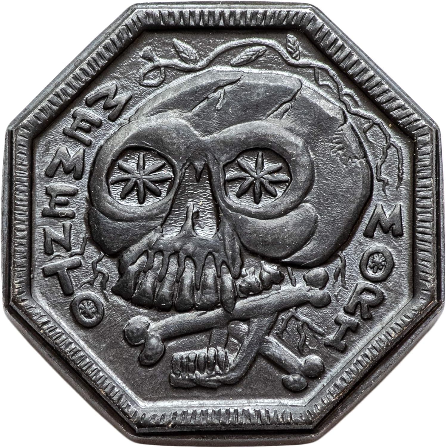 Memento Mori / Memento Vivere Black Iron Coin