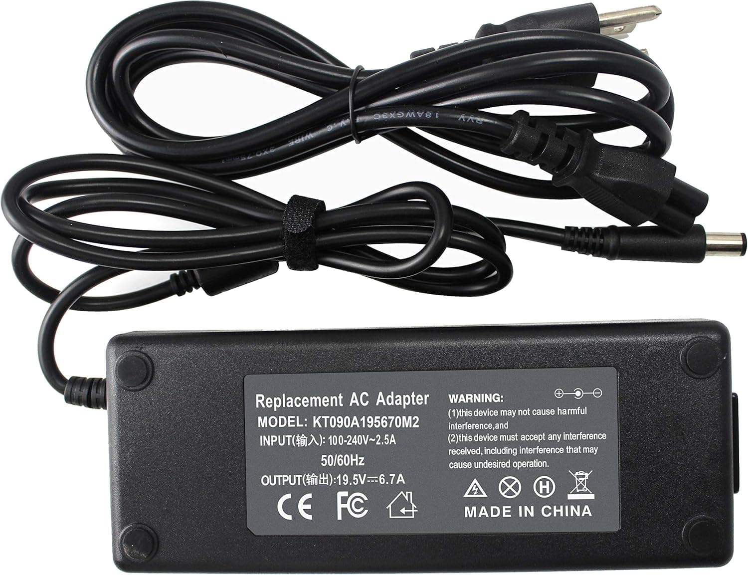 Easy&Fine 19.5V 6.7A Charger Replacment for Dell DA130PE1-00 XPS15 XPS L702X XPS L502X XPS M1710 Compatible with Inspiron 15R n5110 17R n7110 Latitude E6540 PA-4E LA130PM121 FA130PE1-00