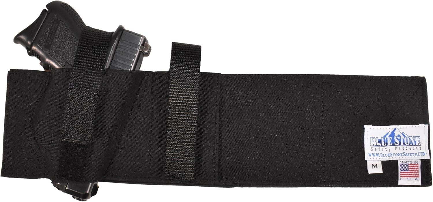 Concealed Carry Belly Band Holster| Belly Band Gun Holster| Belly Band Holster|Fits Glock 17, Glock 19, Glock 21, Glock 22, Glock 23, Glock 26, Glock 27, Glock 42, Glock 43, and Smaller Glock Models, S&W Shield, S&W M&P, and Similar sized Handguns, Sig Sauer, p220, p226, p228, p229, p239, p250, Berretta 92fs, Ruger SR9, and Similar models, 4 inch barrel revolvers, 2.5 inch barrel revolvers