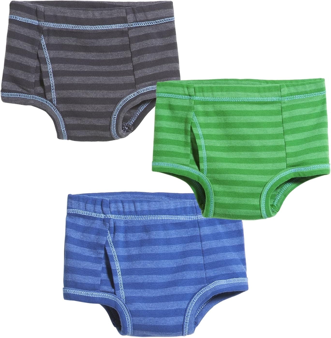 City Threads Boys All Cotton Briefs Underwear 3-Pack for Sensitive Skin - Made in USA