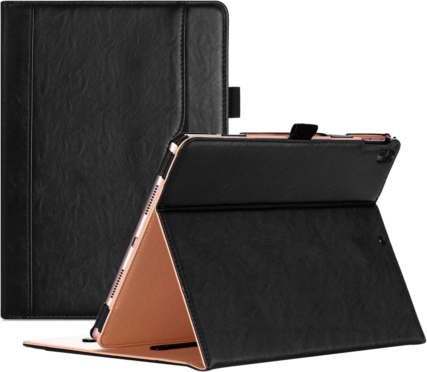 ProCase iPad Air (3rd Gen) 10.5" 2019/iPad Pro 10.5" 2017 Leather Case, Vintage Stand Folio Cover for iPad Air 3/iPad Pro 10.5-inch Multiple Viewing Angles with Apple Pencil Holder -Black