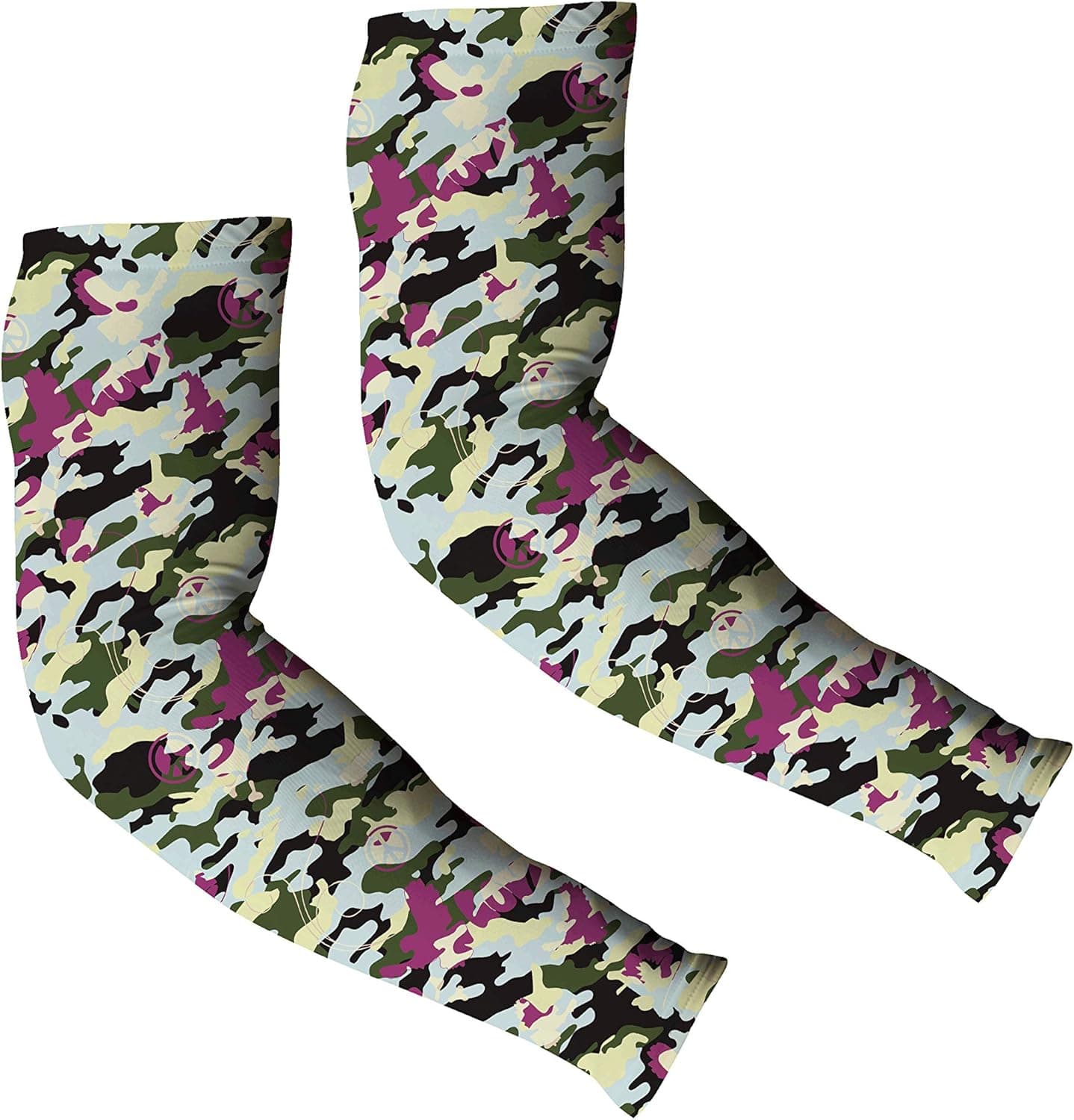 VulgrCo Pair Pack Sport Athletic UV Cooling Compression Arm Sleeves For Men Women
