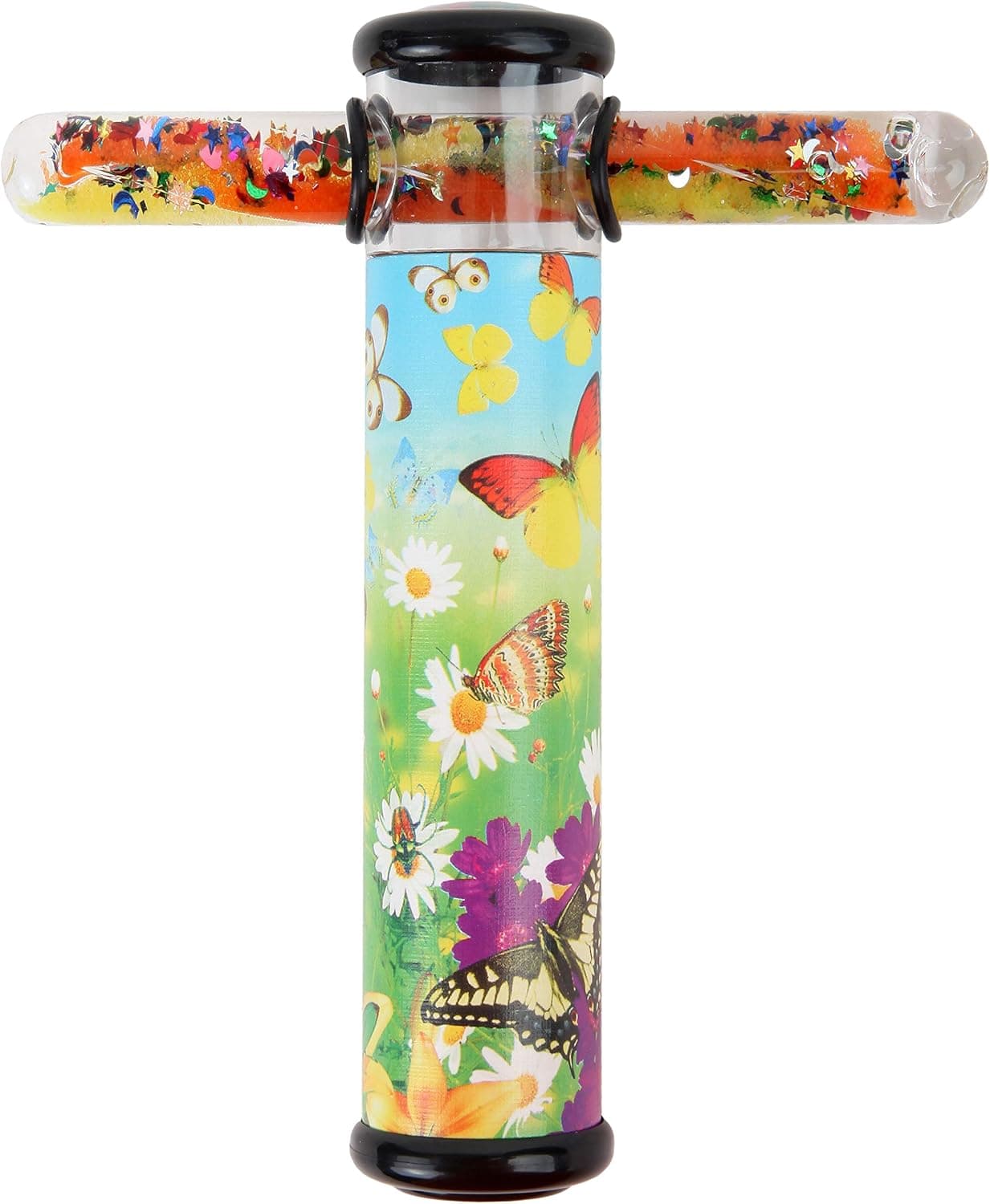 Playlearn Kaleidoscope Glitter Wand - 6 Inch Scope with 5 Inch Glitter Wand (Butterfly)