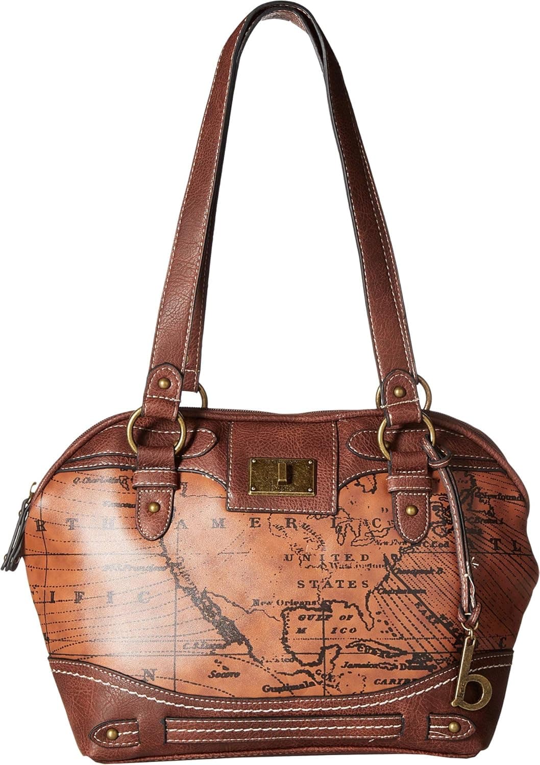 b.o.c. Womens Voyage Satchel Dark Saddle/Chocolate One Size