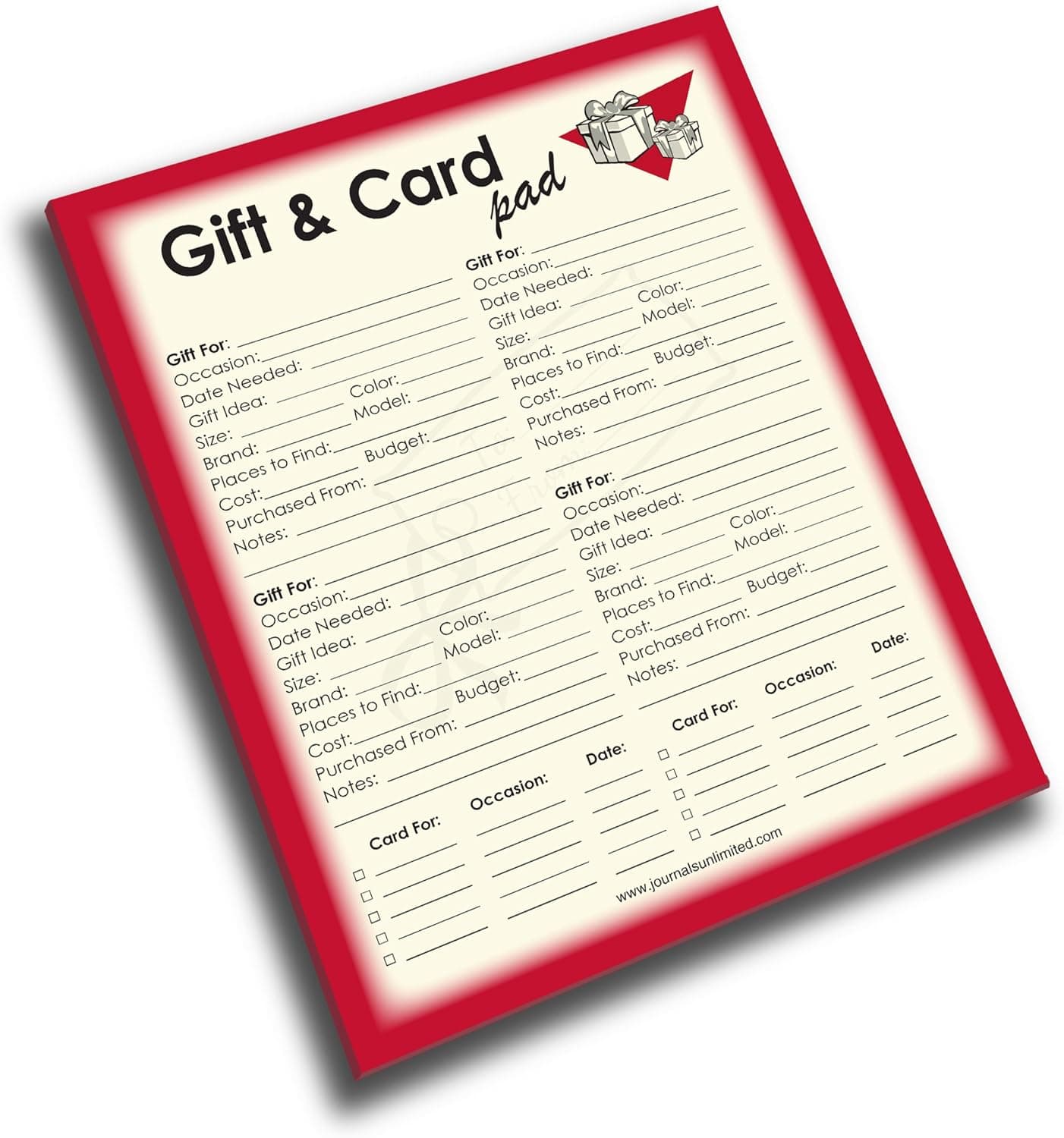 Journals Unlimited NP-427 Gift & Card Note Pad