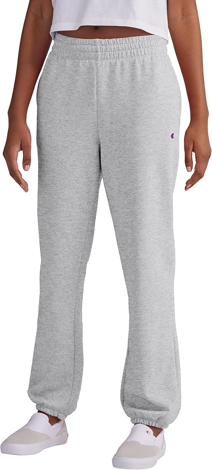 Champion Women’s Powerblend Boyfriend Sweatpants, Oversized Fleece Joggers ,Cotton Sweatpant, 29"