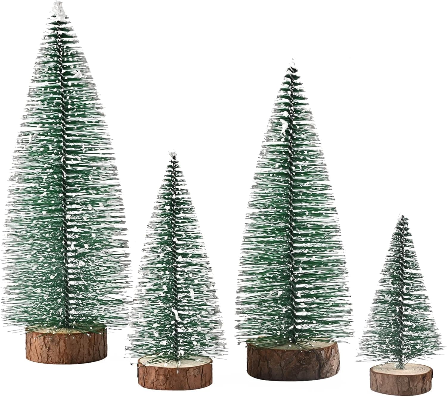 Desktop Miniature Pine Tree Tabletop Christmas Tree Small Pine Tree Decor Christmas Tree with Wooden Bases for Xmas Holiday Party Home Tabletop