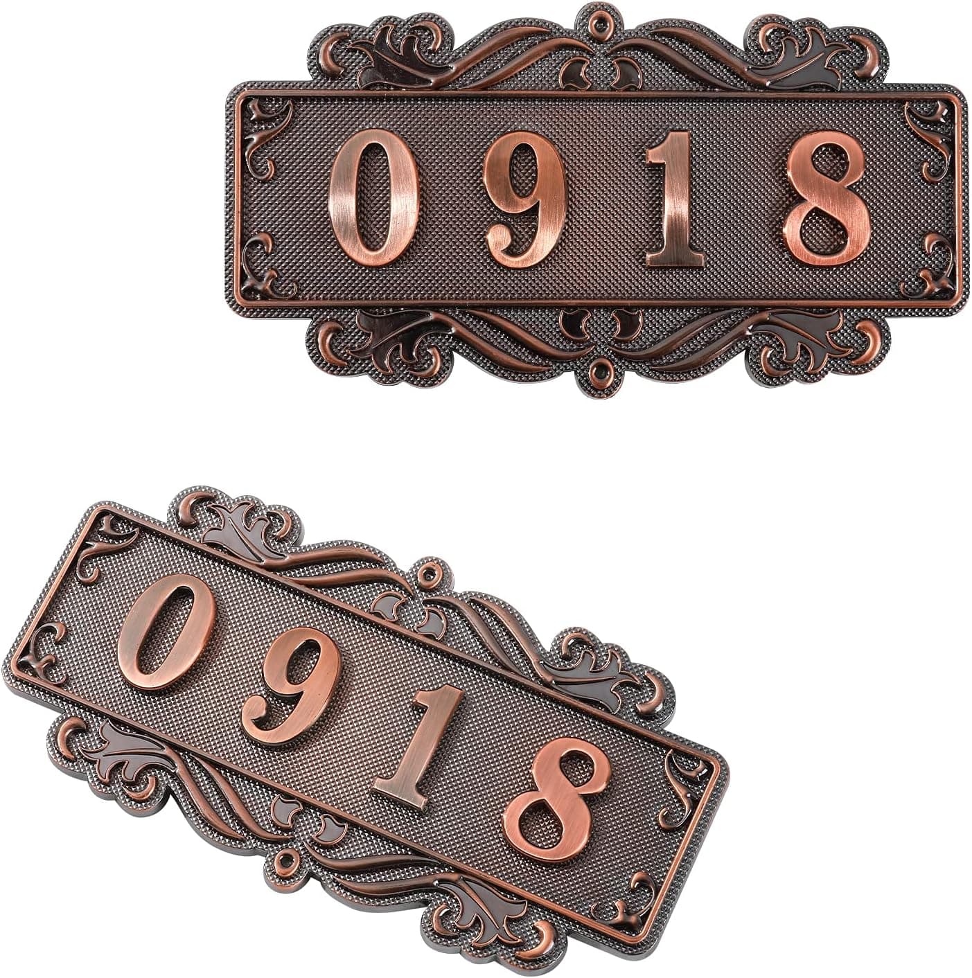 N/C Self Adhesive House Numbers,House Name Plates-Door Address Number for Mailbox/Home/Hotel/Office/Condo/Apartment (4-hole)