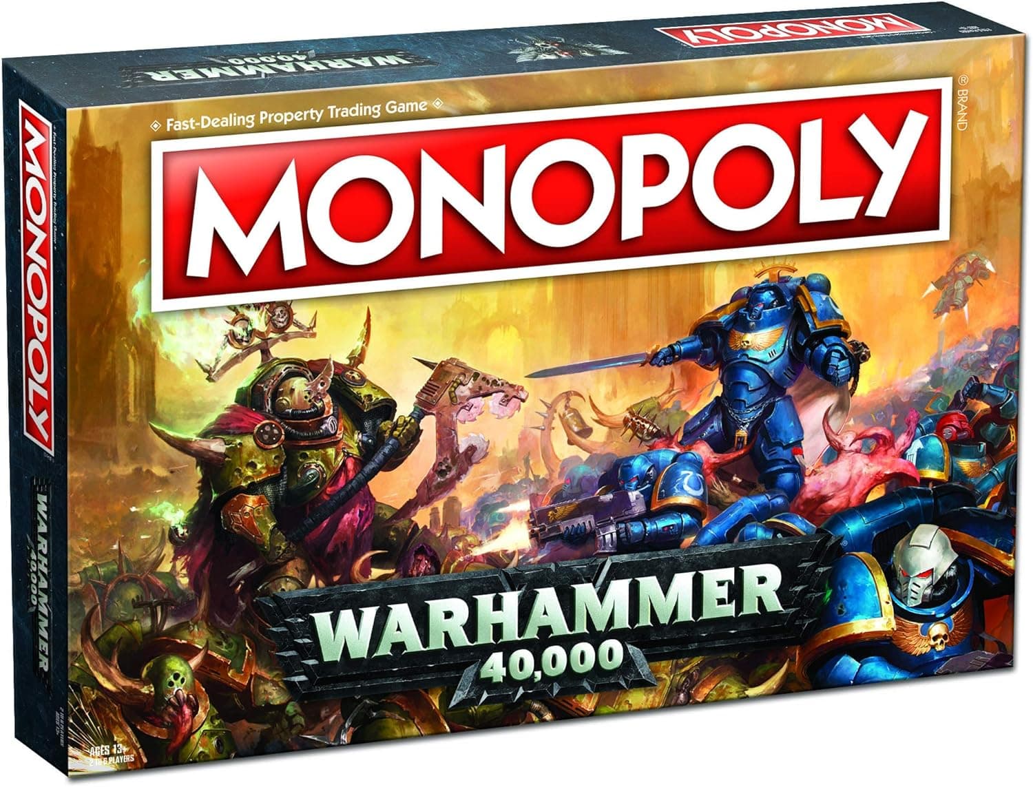 USAOPOLY Monopoly Warhammer 40,000 Board Game | Based on Warhammer 40,000 from Games Workshop | Officially Licensed Warhammer 40,000 Merchandise | Themed Classic Monopoly Game