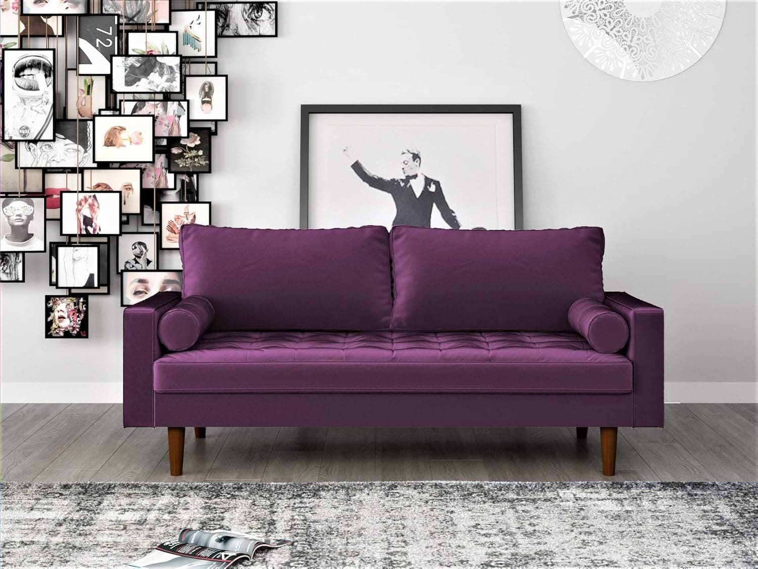 US Pride Furniture , Sofa, Purple