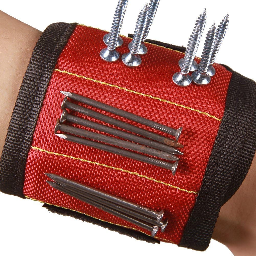 Strong Magnetic Wristband with Breathable Material for Holding Tools Embedded with Super Powerful Magnets CTD01 (1 Pack)