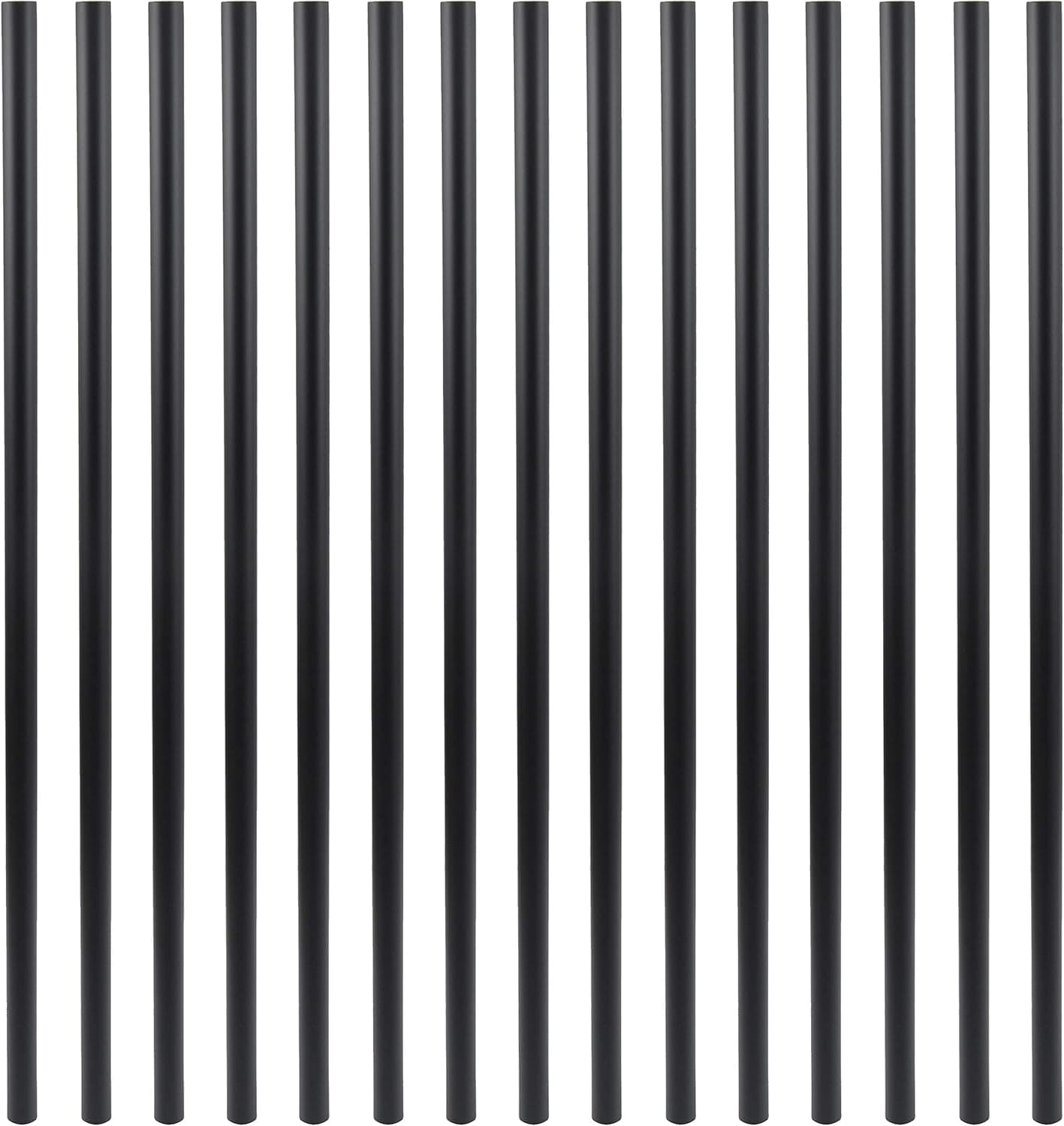 Myard 29 Inches Classic Hollow Round Aluminum Deck Balusters for Deck Railing Porch (50-Pack, Matte Black)