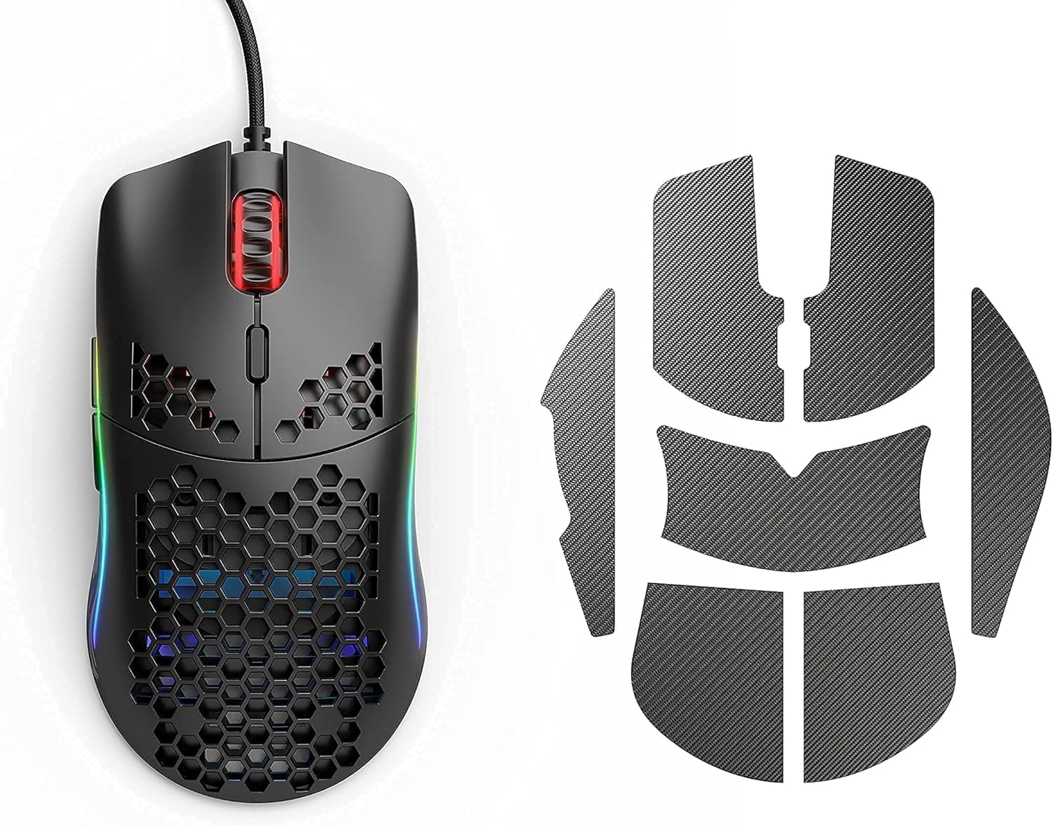 (Mouse + Grip Tape) Glorious Model O Gaming Mouse (Matte Black) + Glorious Gaming Mouse Grip Tape (Model O) (Bundle)
