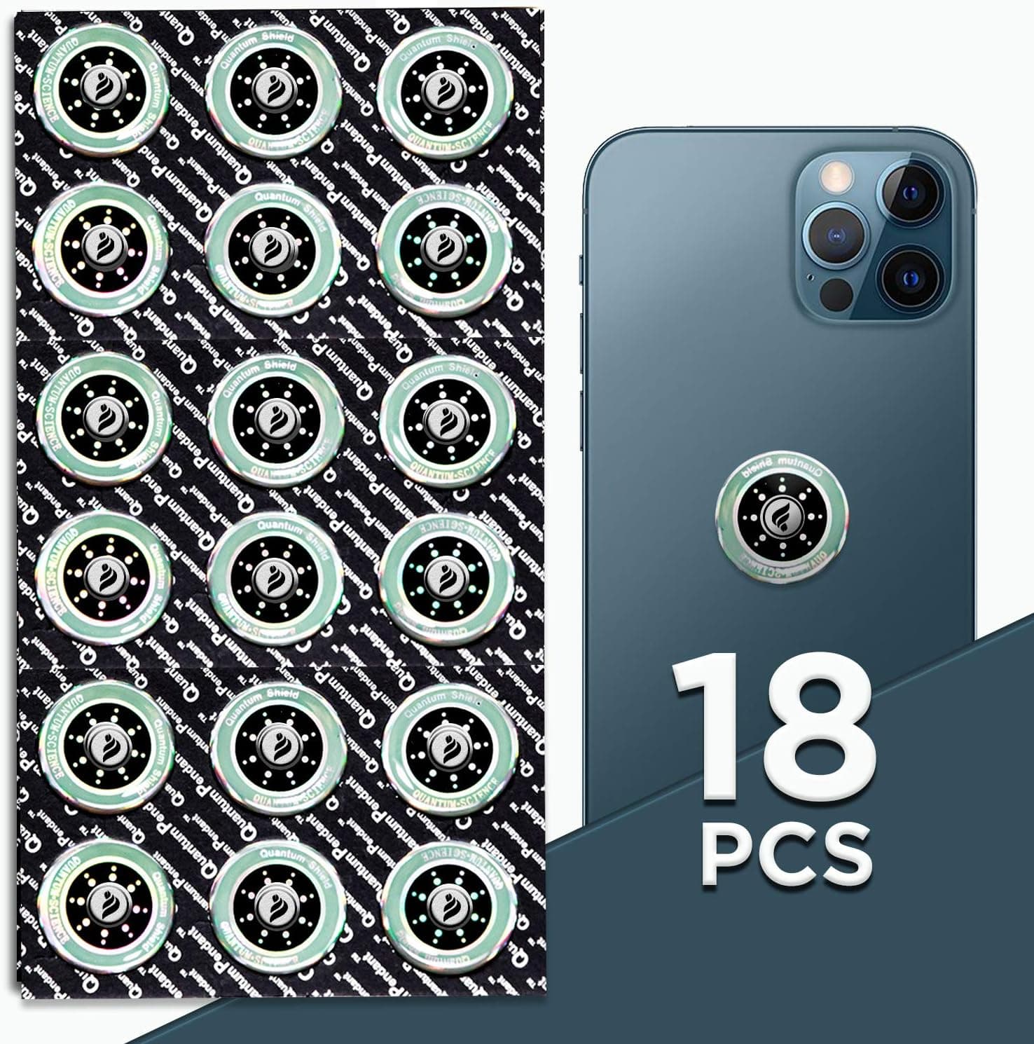 Falden | 18 Pack Premium Quality Platinum Positive Energy Harmonizing Sticker | Calmness and Sleep | Rad-Block | New Box 2021 | for Cell Phone and Computers Sticker | Easy to Use h