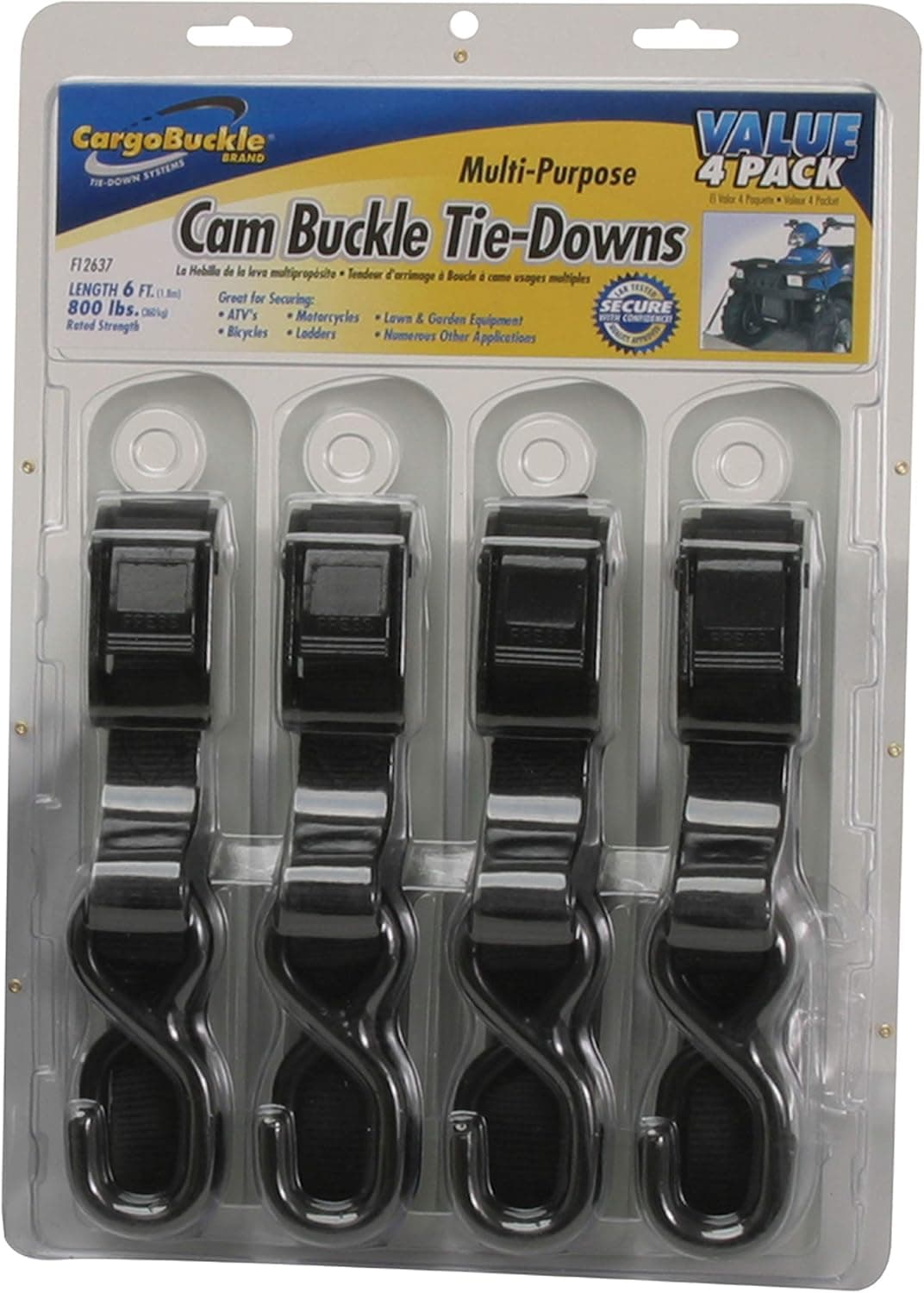 BoatBuckle F12637 Value Series Cambuckle Tie-Down