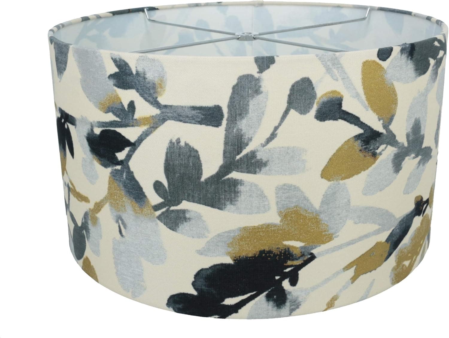 Urbanest Classic Drum Lamp Shade in Leaf Storm, 16-inch by 16-inch by 9-inch, Spider Washer Fitter