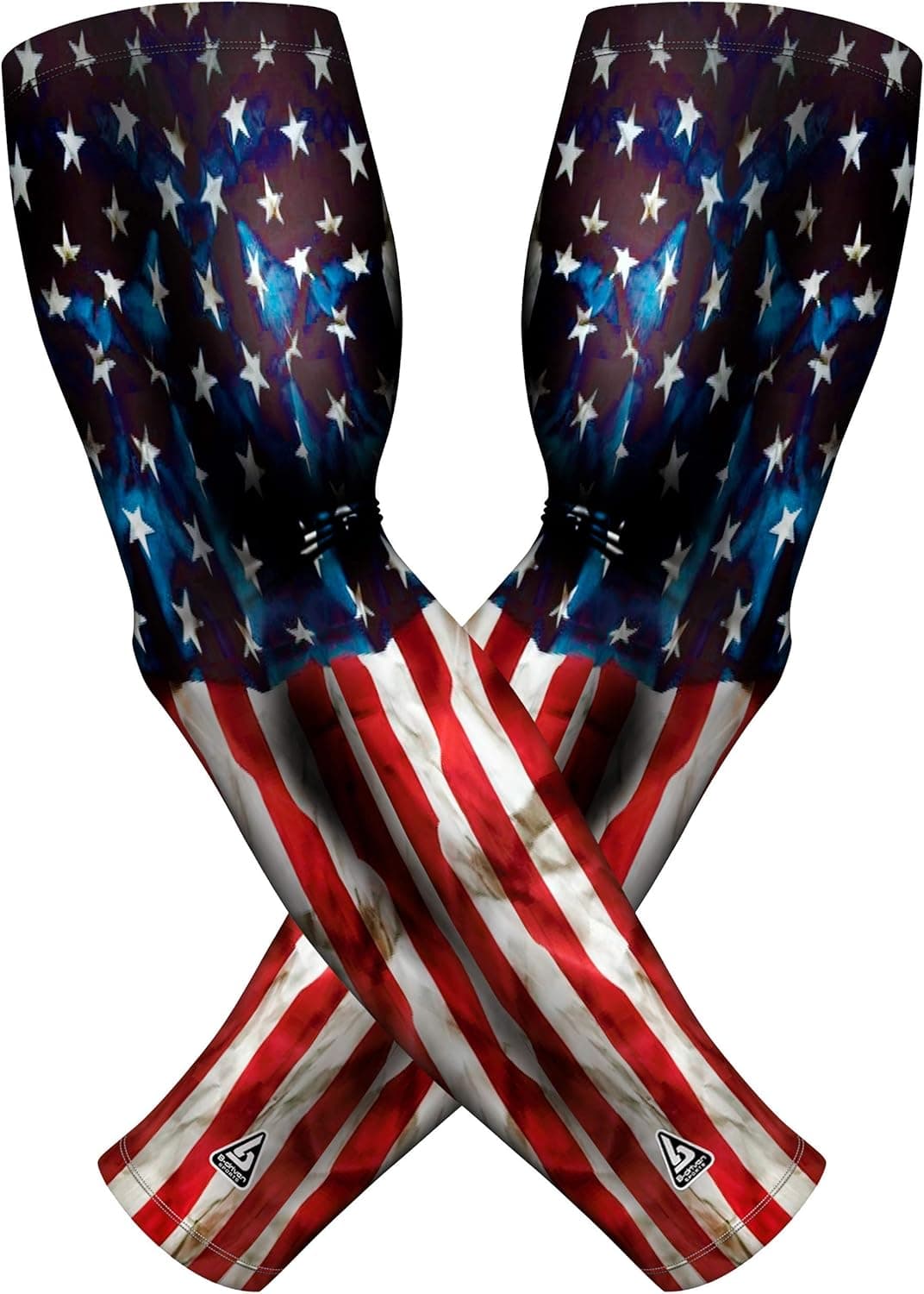 B-Driven Sports Compression Arm Sleeves For Men Women Youth - UV Sun Protection - Baseball, Football, Basketball - 1 Pair