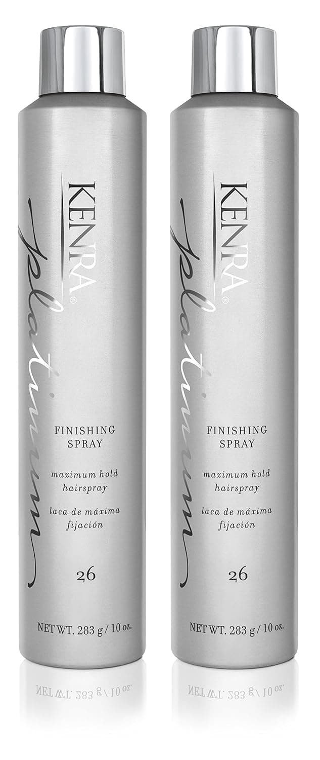 Kenra Platinum Finishing Spray 26 | Maximum Hold Hairspray | Fast-drying, Non-Flaking, Non-Drying | Humidity-Resistant |All-Day Style Retention |High-Shine Finish |All Hair Types